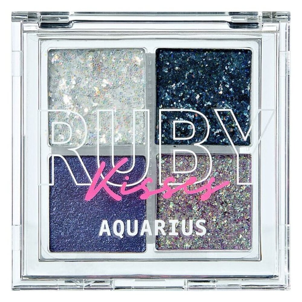 Ruby Kiss Glitter Gem Eye Shadow Palette #GGP02 Aquarius Eyeshadow Palette